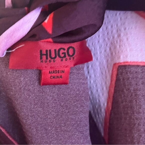 Hugo Boss Star Patterned Blouse with Neck Scarf - Picture 7 of 9